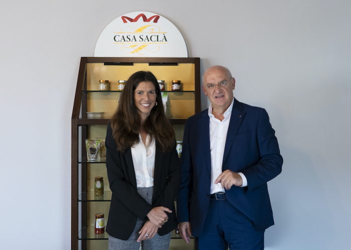 Chiara Ercole CEO Saclà e Carlo Demartini AD Banca di Asti