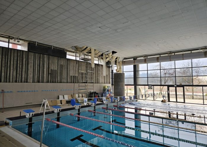 Crollo alla piscina di via Gerbi