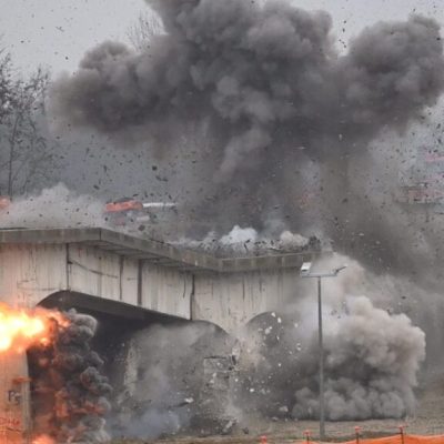 Demolizione ponte Rochetta Tanaro