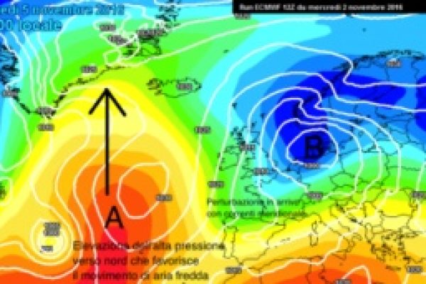 Dopo il tempo mite in arrivo aria più fredda