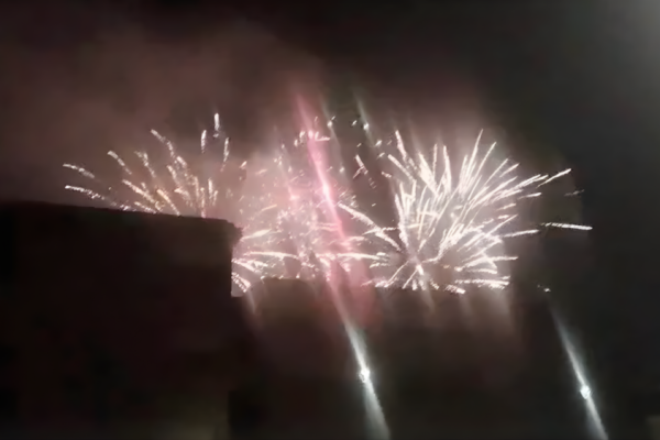 Fuochi d'artificio notturni ad Asti