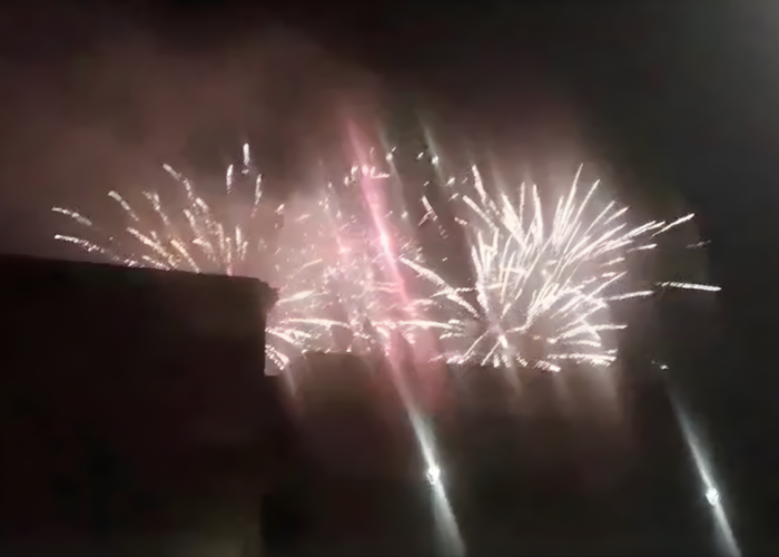 Fuochi d'artificio notturni ad Asti