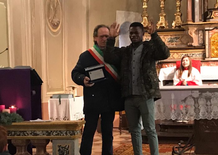 Dusino San Michele profugo premiato per aver salvato la vita ad