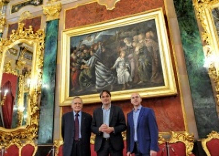 La tela del Cariani torna a Palazzo Ottolenghi