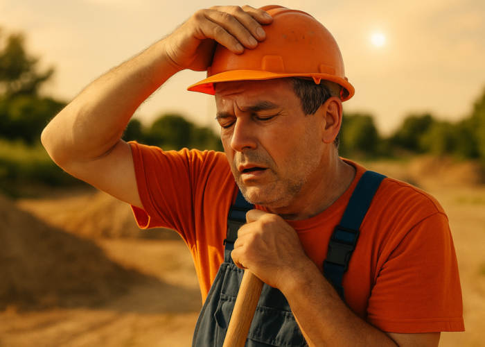 Lavoratore al caldo