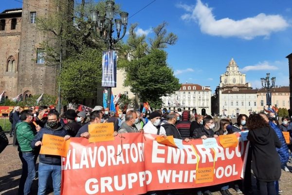 Lavoratori ex Embraco a Torino