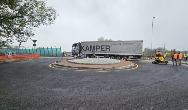 Lavori corso Savona nuova rotonda