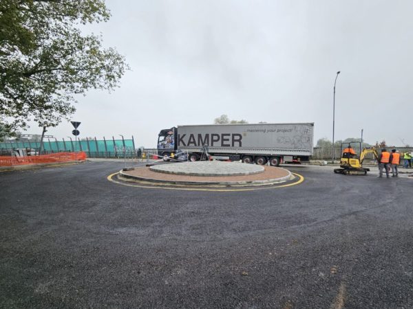 Lavori corso Savona nuova rotonda