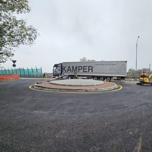 Lavori corso Savona nuova rotonda