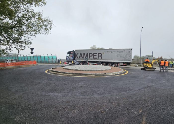 Lavori corso Savona nuova rotonda