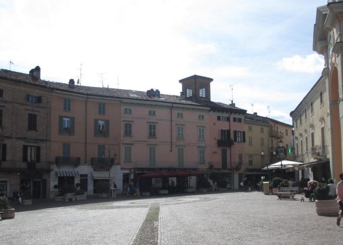 La piazza centrale di Moncalvo