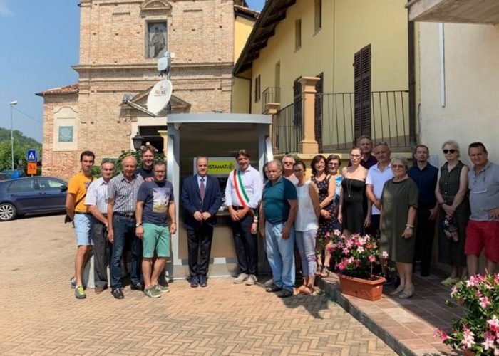 L'inaugurazione del servizio di Postamat a Moransengo