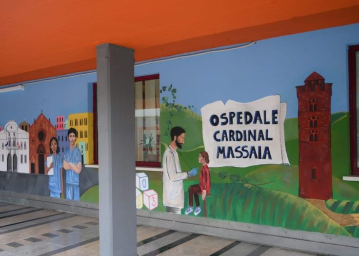 Murale liceo artistico all'ospedale