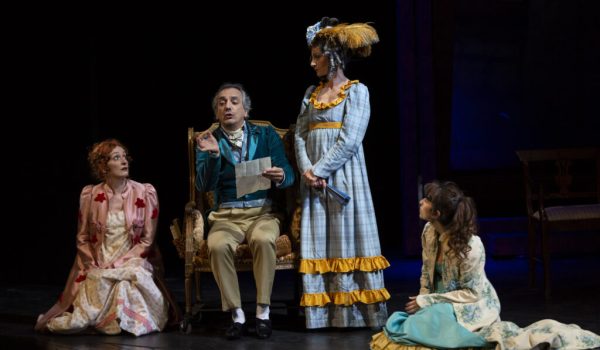 Orgoglio e pregiudizio
di Jane Austen
adattamento teatrale di Antonio Piccolo

regia Arturo Cirillo

interpreti e personaggi principali
Arturo Cirillo SIG. BENNET
Valentina Picello ELIZABETH, seconda figlia dei Bennet
Francesco Petruzzelli Fitzwilliam DARCY, migliore amico di Bingley
Sabrina Scuccimarra SIG.RA BENNET
Rosario Giglio COLLINS, cugino dei Bennet
Eleonora Pace JANE, prima figlia dei Bennet
Giacomo Vigentini Charles BINGLEY, nuovo vicino dei Bennet
Giulia Trippetta CHARLOTTE, la migliore amica delle sorelle Bennet
Arturo Cirillo LADY CATHERINE De Bourgh, zia di Darcy
secondari
Rosario Giglio SIG. CAMPBELL, domestico di Bingley
Giacomo Vigentini REYNOLDS, domestico di Lady Catherine
Giulia Trippetta  CAROLINE Bingley, sorella di Charles

scene Dario Gessati
costumi Gianluca Falaschi
luci Camilla Piccioni
musiche originali Francesco De Melis

assistente alla regia Mario Scandale
assistente scenografo Eleonora Ticca
assistente costumista Nika Campisi