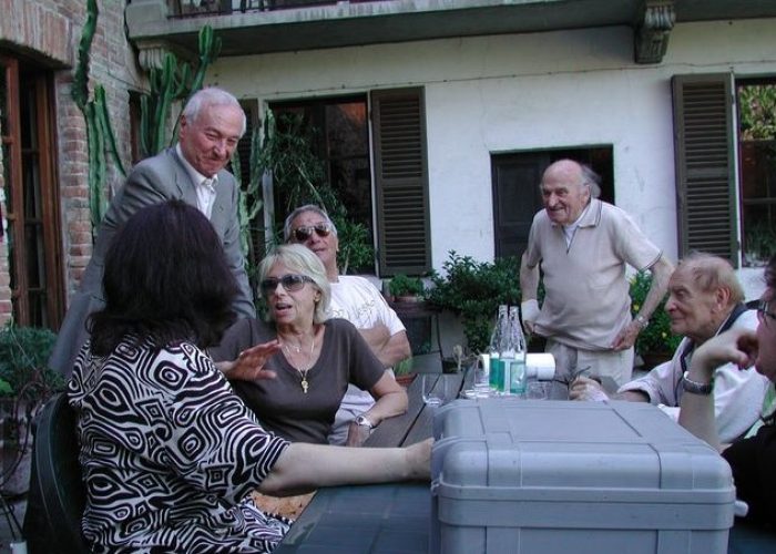 Piero Angela con la famiglia Nicola