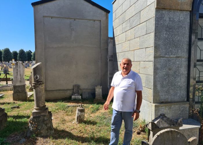 Piero Ferrero sopralluogo cimitero di asti
