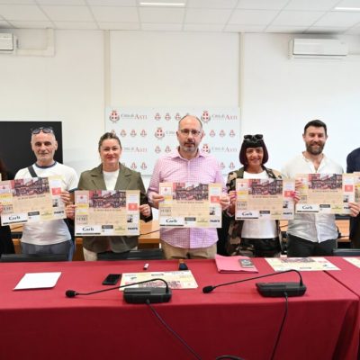 Presentazione tovagliette per i mercati di Asti
