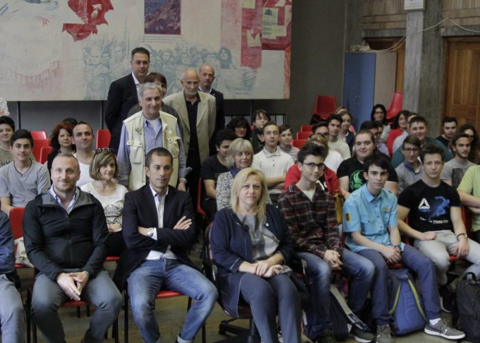 Ragazzi alla presentazione del progetto in Provincia