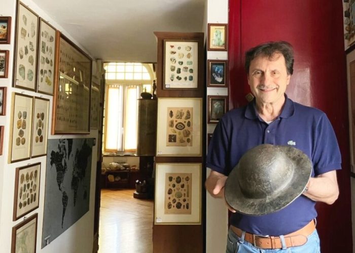Tomalino Massimo con elmetto Marcinelle