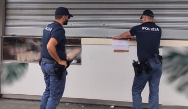 VIALE MARIO RAPISARDI ATTIVITA’ DI UN CHIOSCO BAR SOSPESA PER GIORNI ERA RITROVO DI PREGIUDICATI