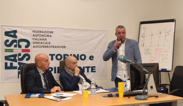 Vincenzo Filoramo eletto Segretario regionale Faisa Cisal Piemonte