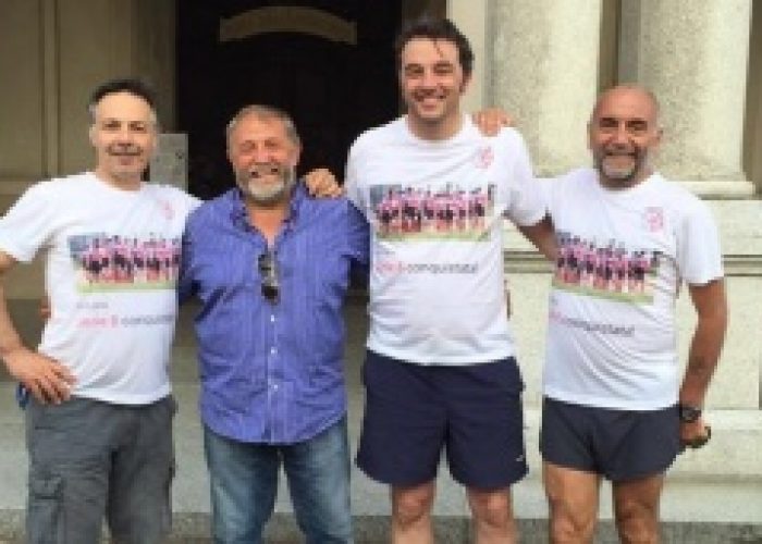 Voto rispettato: il direttivo del Monferrato Rugby in pellegrinaggio a Crea dopo la promozione in B