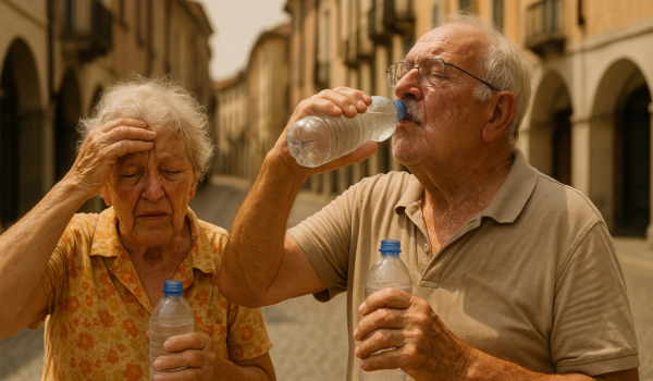anziani contro l'ondata di calore
