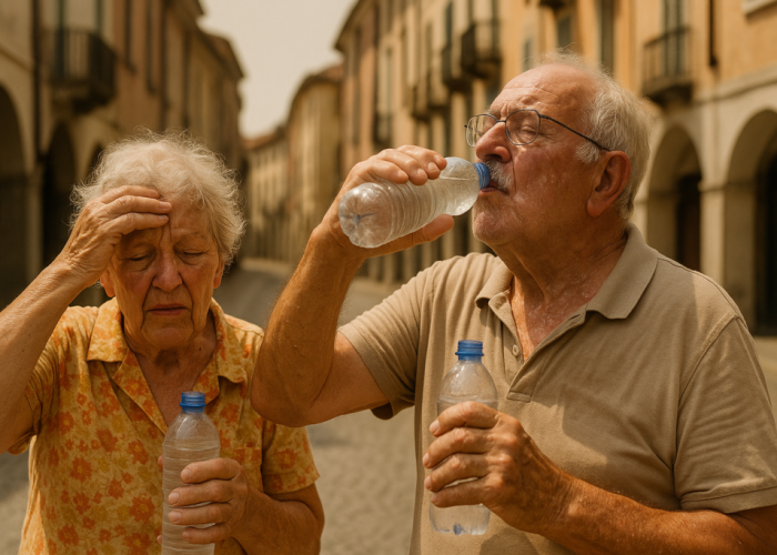 anziani contro l'ondata di calore