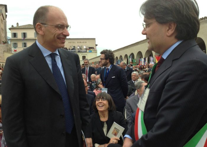 Brignolo incontra Enrico Letta ad Assisi