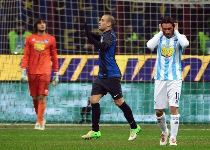 Calcio/ Serie A: Palacio-Guarin, l'Inter stende il Pescara