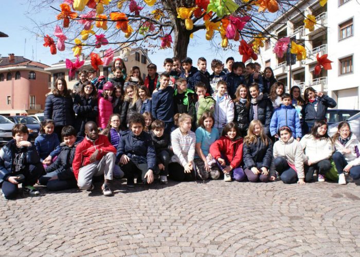 Gli studenti al parco della musica di Boves