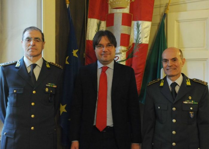 Il Comandante regionale Piemonte della Guardia di Finanza ricevuto dal sindaco