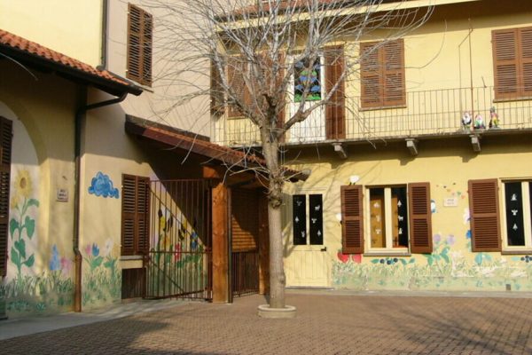 il cortile dell'asilo di via Beccaria