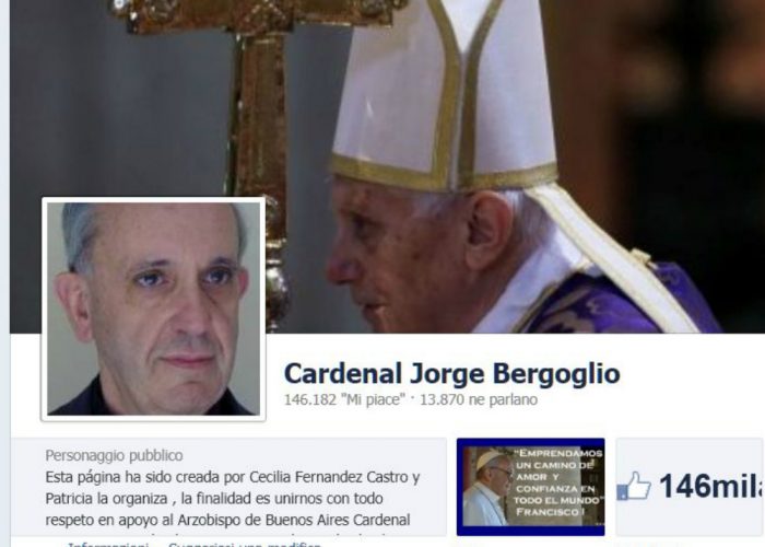 Il Papa su Facebook: la pagina vola