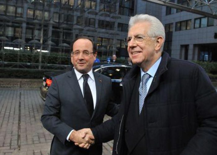 Italia-Francia/ Monti da Hollande in vista del vertice Ue