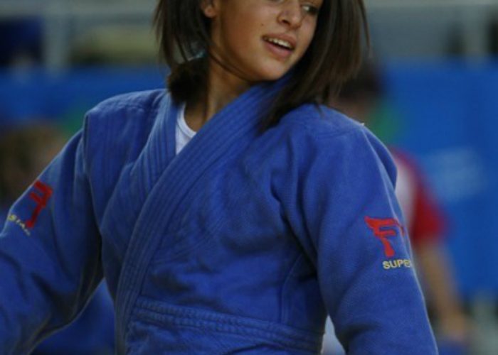 La judoka astigiana Marta Raineroveste i colori della guardia di finanza