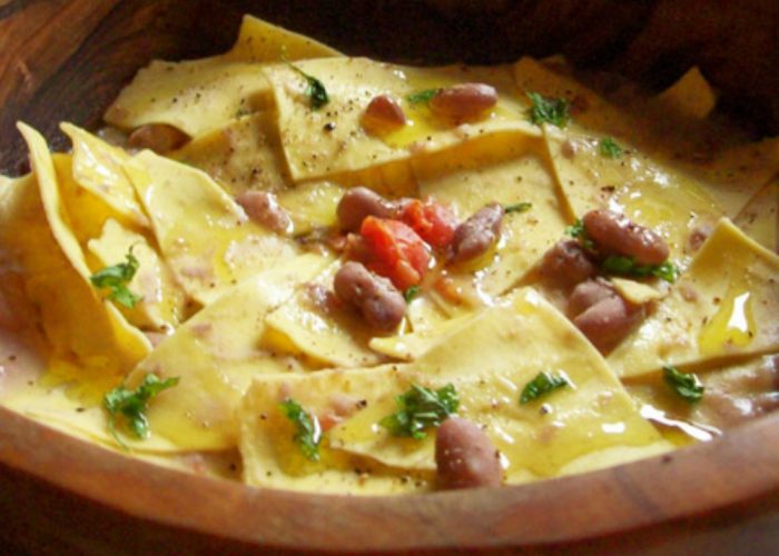 Maltagliati, fagioli e la cenadi sabato con Pasquale