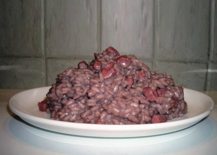 Risotto della vecia (salsiccia e barbera)