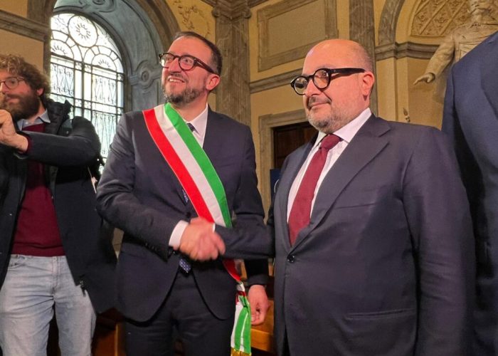 sindaco de LAquila con Sangiuliano