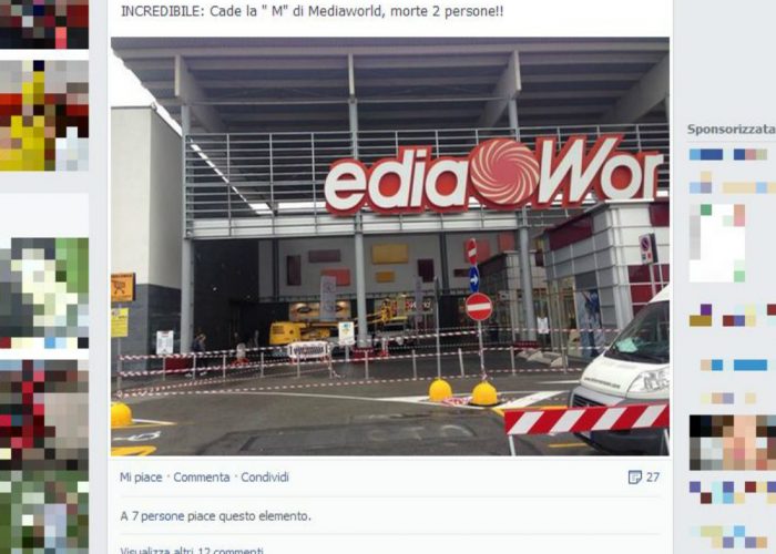 Su facebook la bufala della lettera assassinaIl Borgo: non è un'iniziativa di marketing