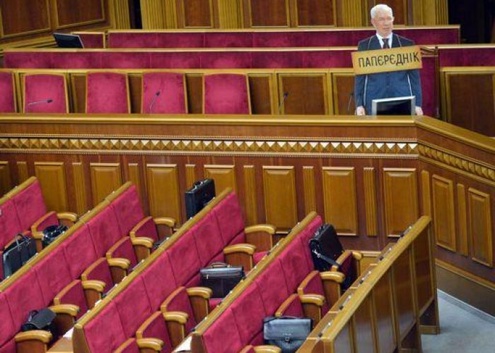 Ucraina/ Ancora occupata da opposizioni aula Parlamento