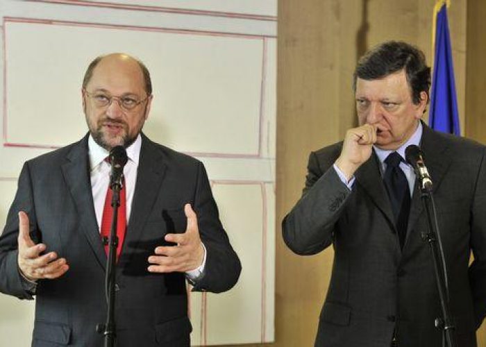 Ue/ Shulz ricevuto da Napolitano al Quirinale
