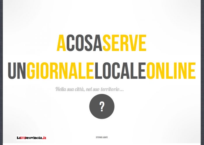 Un giornale localenella retecon la sua città